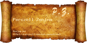 Perczell Zenina névjegykártya